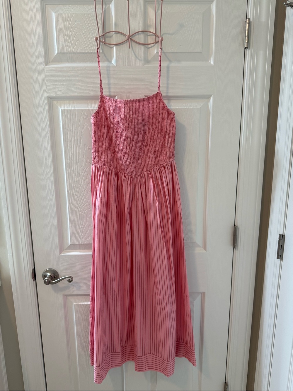 VICI PINK STRIPED MAXI DRESS